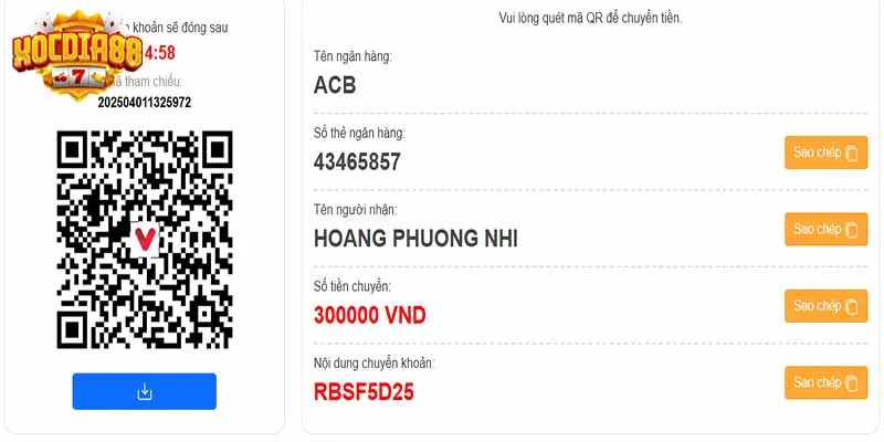 Các bước nạp tiền vào tài khoản cá cược tại cổng game Các bước nạp tiền vào tài khoản cá cược tại cổng game