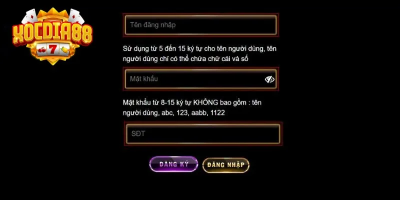 Hướng dẫn đăng ký XOCDIA88 qua máy tính Hướng dẫn đăng ký XOCDIA88 qua máy tính