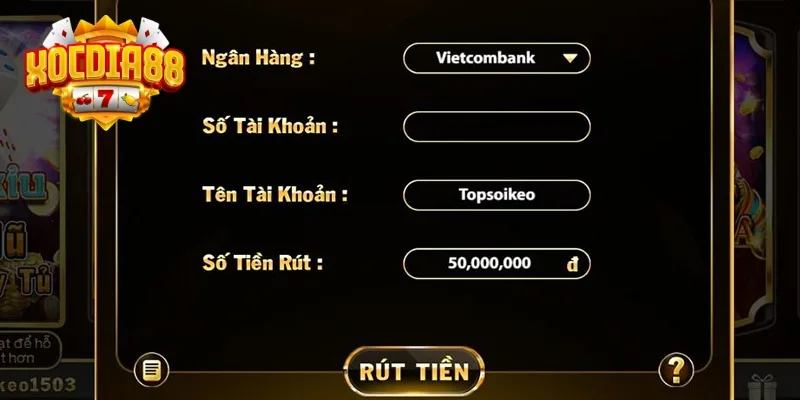 Rút tiền XOCDIA88 diễn ra nhanh chóng Rút tiền XOCDIA88 diễn ra nhanh chóng